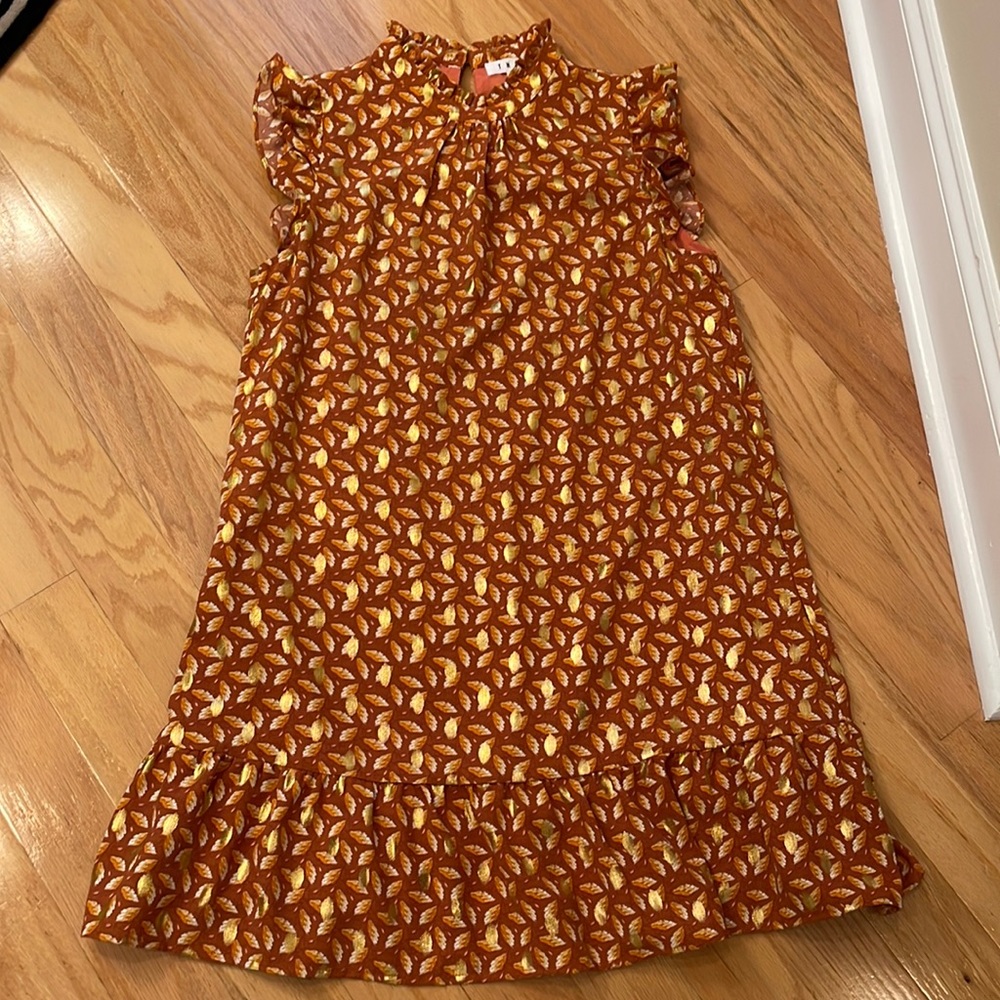 THML Sleeveless Dress w/ Ruffles.